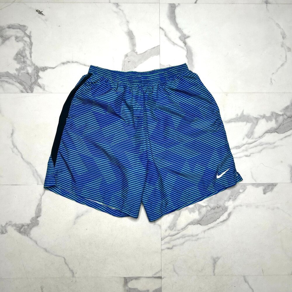 Nike Dri-FIT Running Shorts | Blue‎ Striped | Men’s L 🏃‍♂️